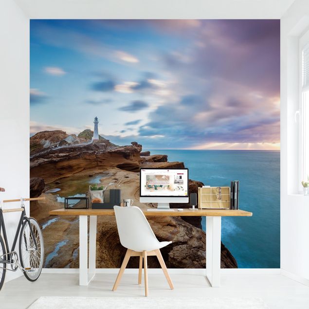 Papel pintado salón moderno Lighthouse In New Zealand