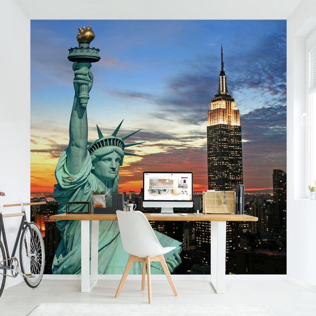 Papel pared New York New York At Night