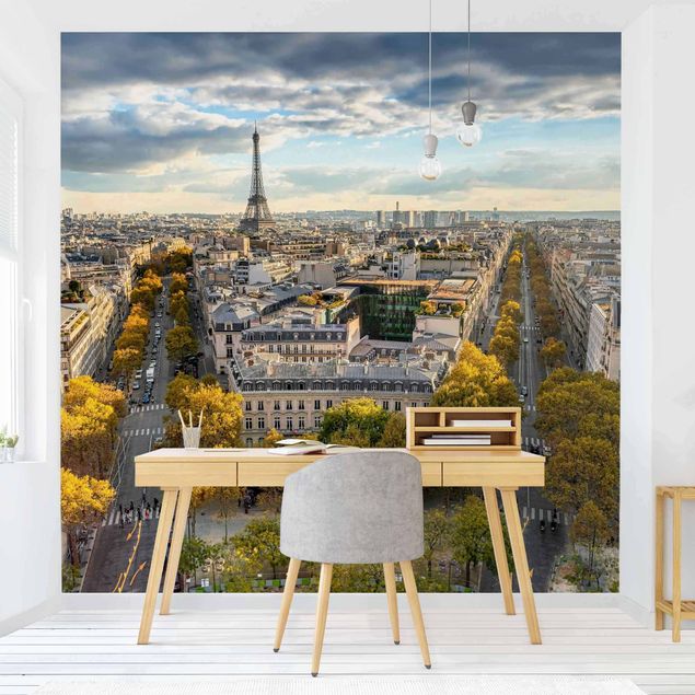 Papel pintado de nubes Nice day in Paris