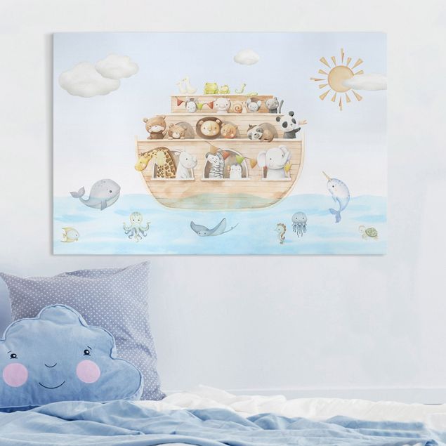 Decoración habitación infantil Cute baby animals on the ark