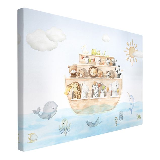 Cuadro con paisajes Cute baby animals on the ark