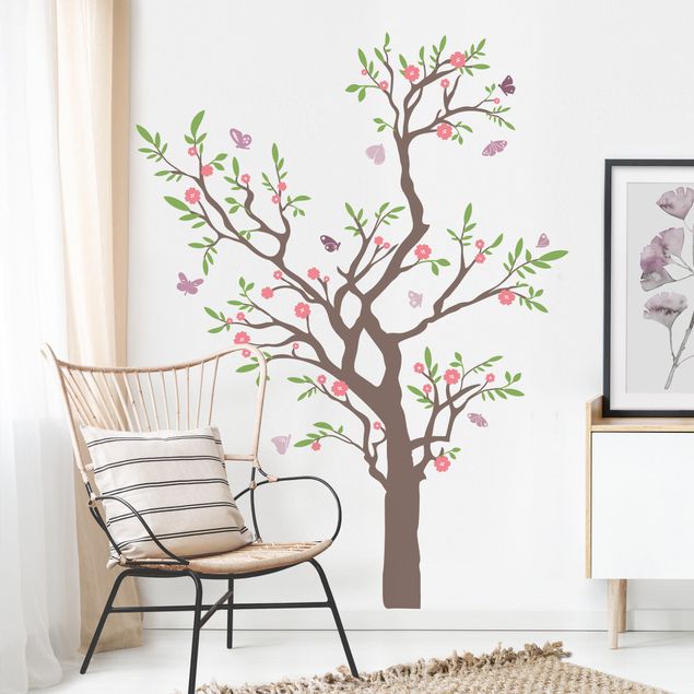 Vinilo árbol pared No.rs75 branch with butterflies