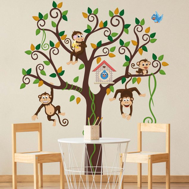 Vinilos de pared monos No.yk27 monkey tree
