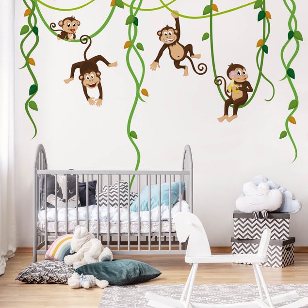 Decoración habitación infantil No.yk28 monkey band