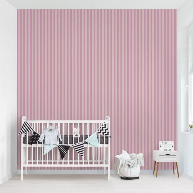 Decoración infantil pared No.YK45 Stripes Pink