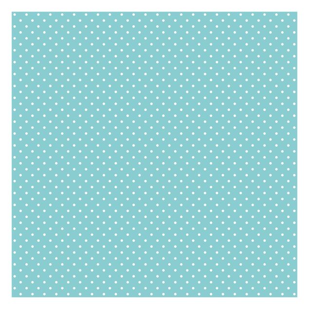 Papel pared turquesa No.YK55 White Dots On Turquoise