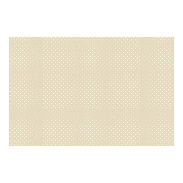 Papel pintado beige No.YK56 White Dots On Off-White