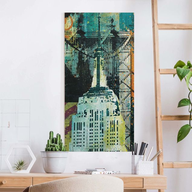 Cuadros Nueva York NY Graffiti Empire State Building