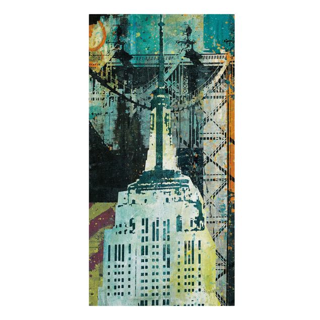 Lienzos abstractos NY Graffiti Empire State Building