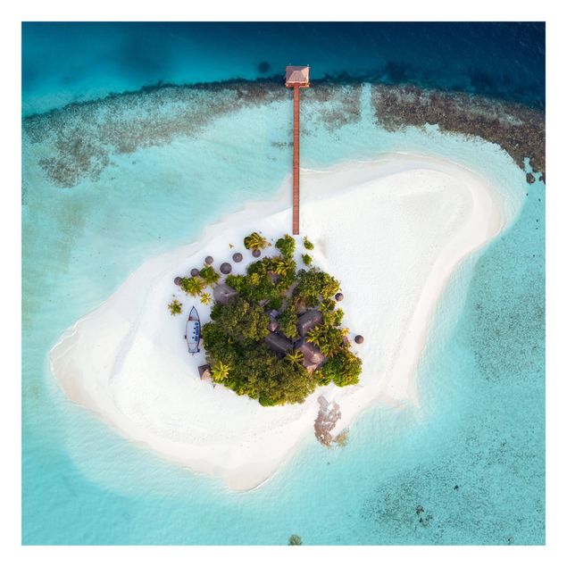 Papel pintado azul Ocean Paradise Maldives