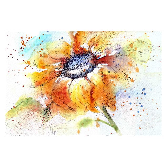 Papeles pintados Painted Sunflower