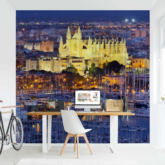Papeles pintados modernos Palma De Mallorca City Skyline And Harbor