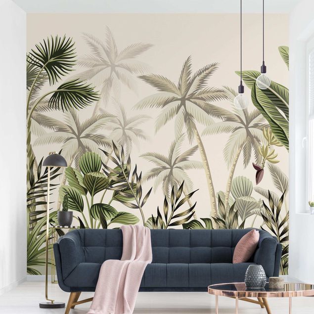 Papeles pintados modernos Palm Trees In The Jungle