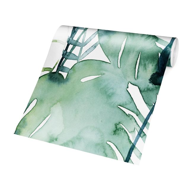 Papel pintado Palm Fronds In Water Color II