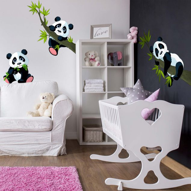 Vinilo de árbol para pared Panda