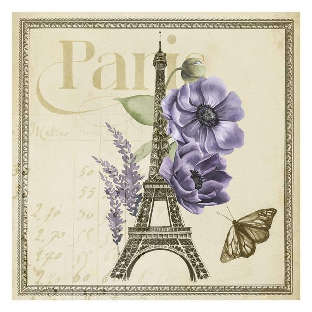 Papel de pared Paris Collage Eiffel Tower