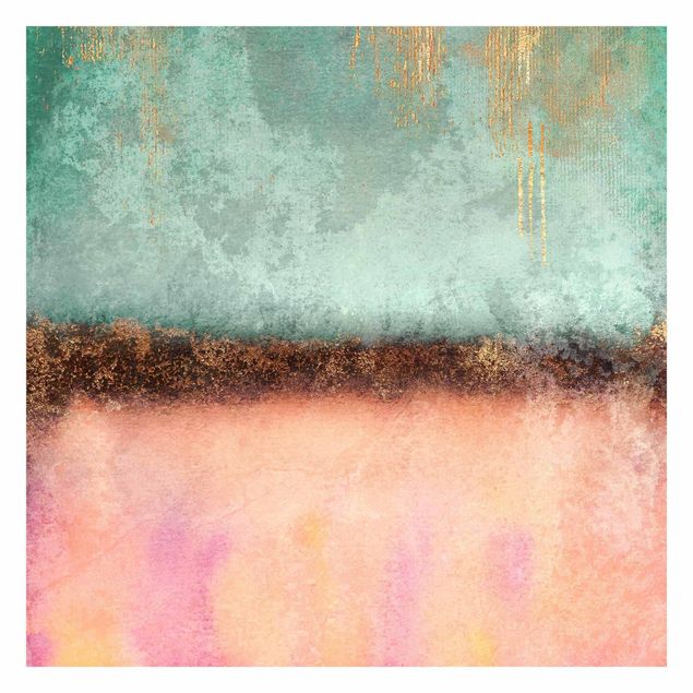Papel de pared Pastel Summer With Gold