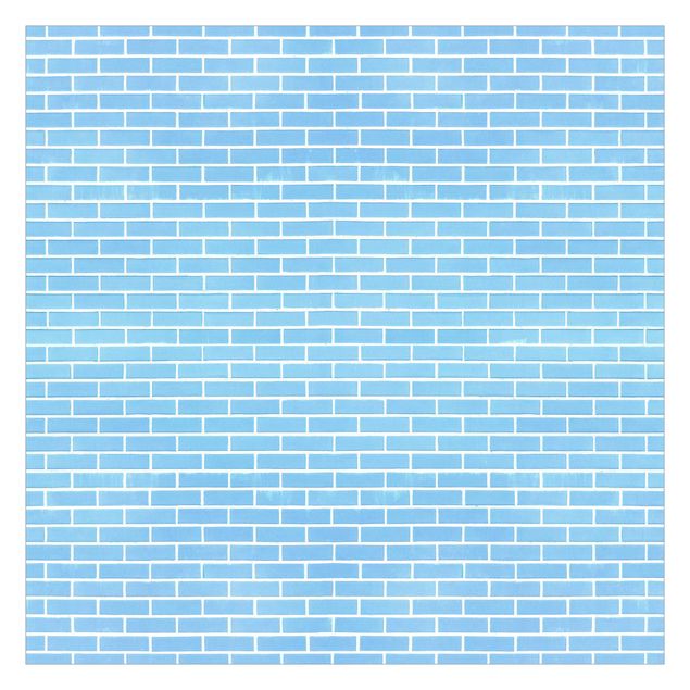 Papel pintado tonos azules Pastel Blue Brick Wall