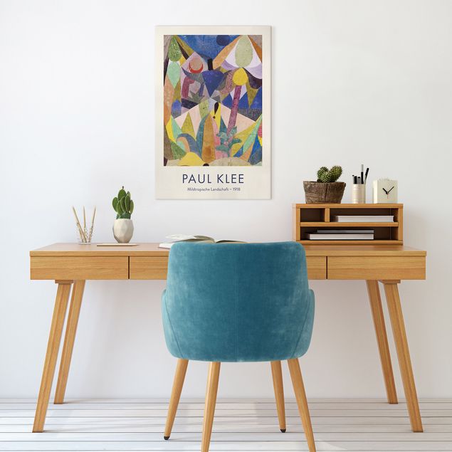 Lienzos de cuadros famosos Paul Klee - Mild Tropical Landscape - Museum Edition