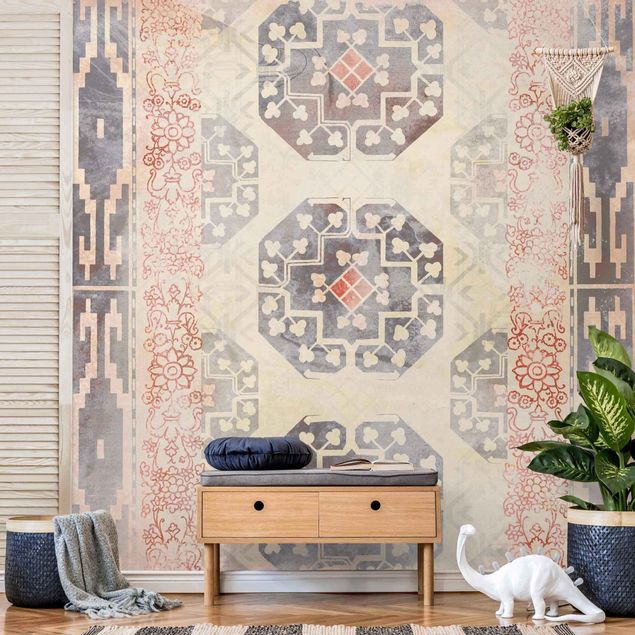 Papel pintado dormitorio vintage Persian Vintage Pattern In Indigo IV