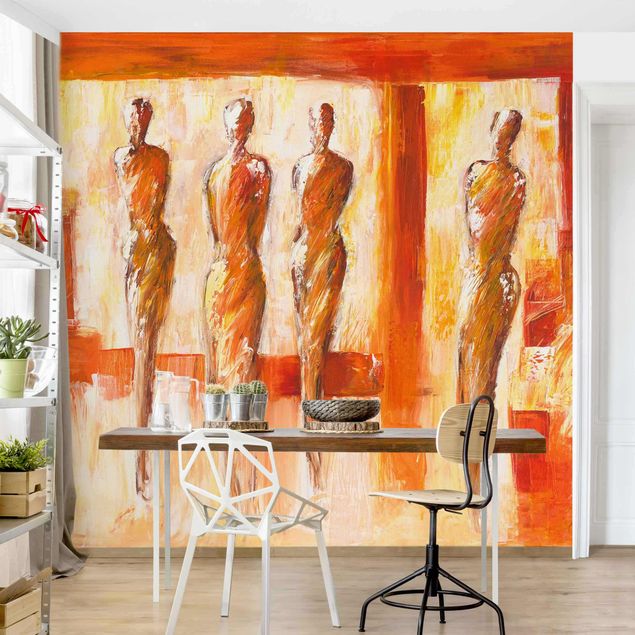 Decoración de cocinas Petra Schüßler - Four Figures In Orange