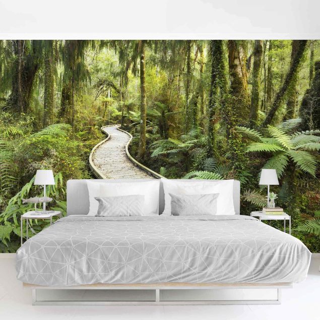 Papel pared 3d Path In The Jungle