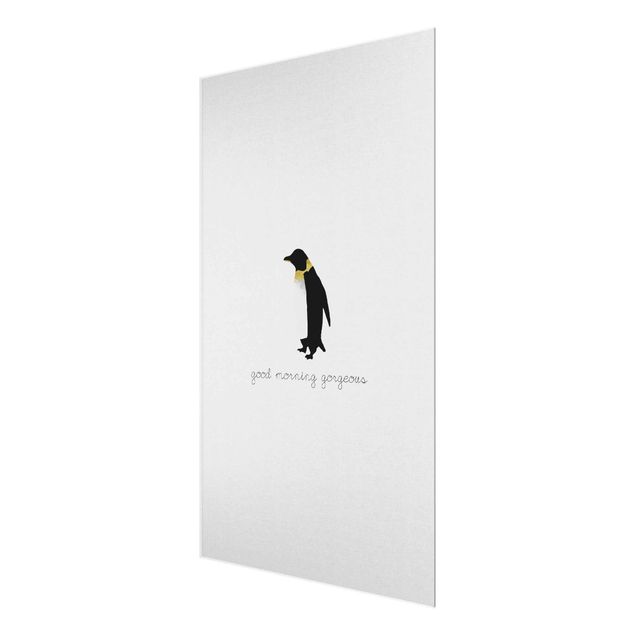Tableros magnéticos de vidrio Penguin Quote Good Morning Gorgeous