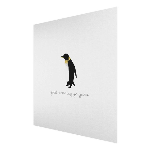 Tableros magnéticos de vidrio Penguin Quote Good Morning Gorgeous