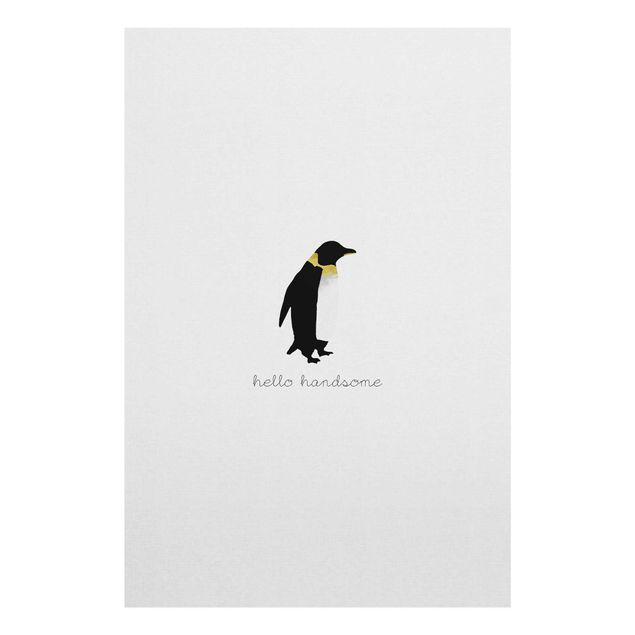 Cuadros modernos Penguin Quote Hello Handsome