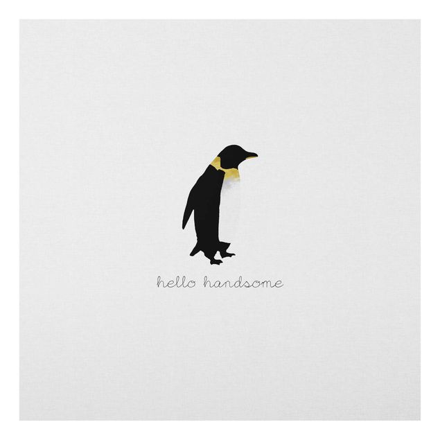Cuadros decorativos Penguin Quote Hello Handsome