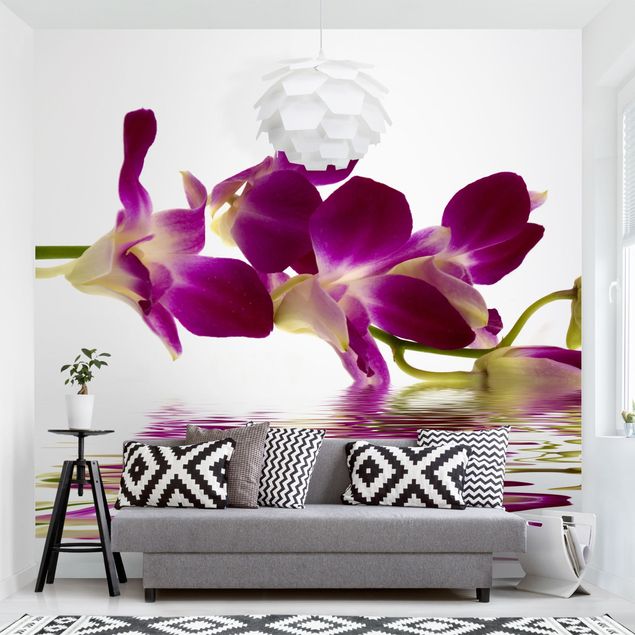 Papel pintado orquídeas Pink Orchid Waters