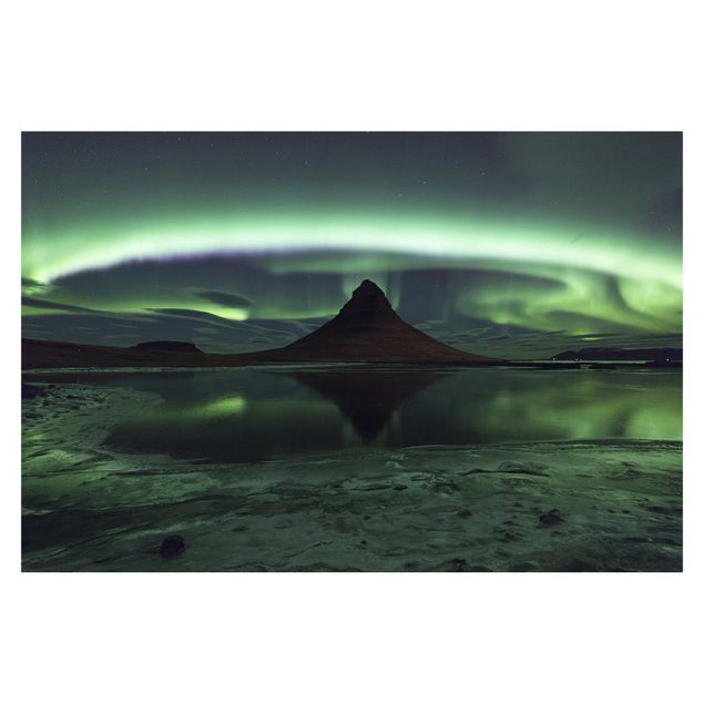 Papel pintado tonos verdes Northern Lights In Iceland
