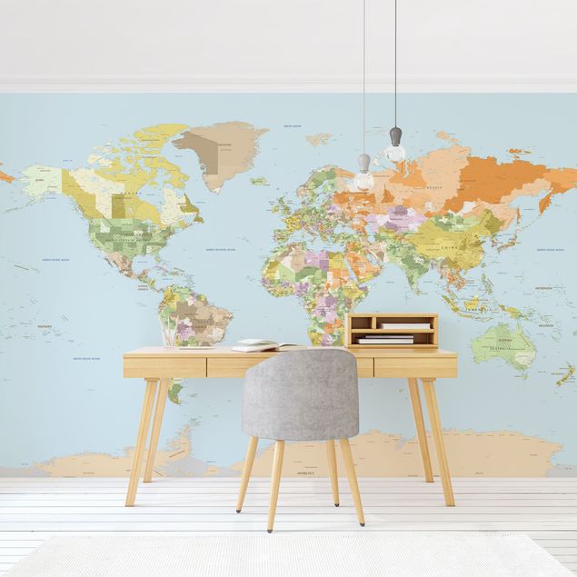 Papel pintado Political World Map