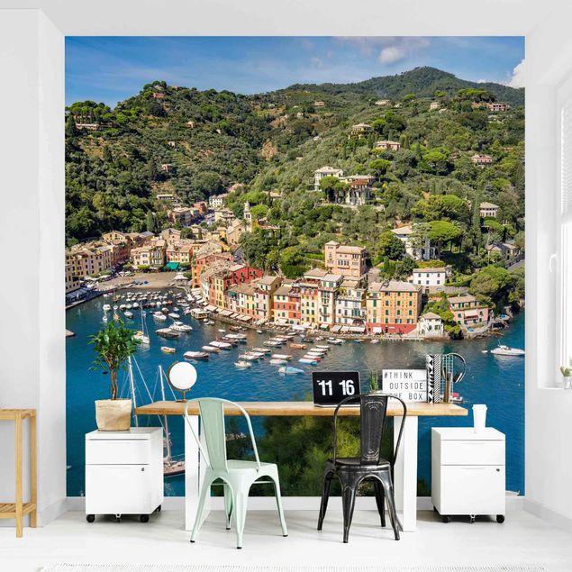 papel pintado arquitectura Portofino Harbour