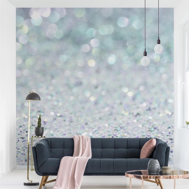 Decoración habitacion bebé Princess Glitter Landscape In Mint Colour
