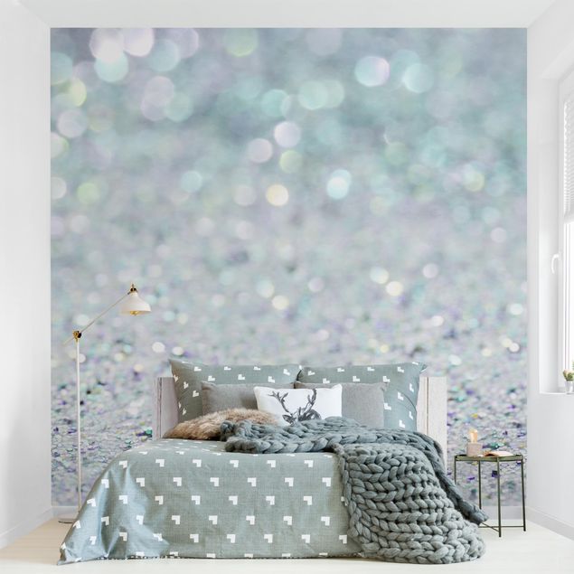 Papeles pintados industriales Princess Glitter Landscape In Mint Colour