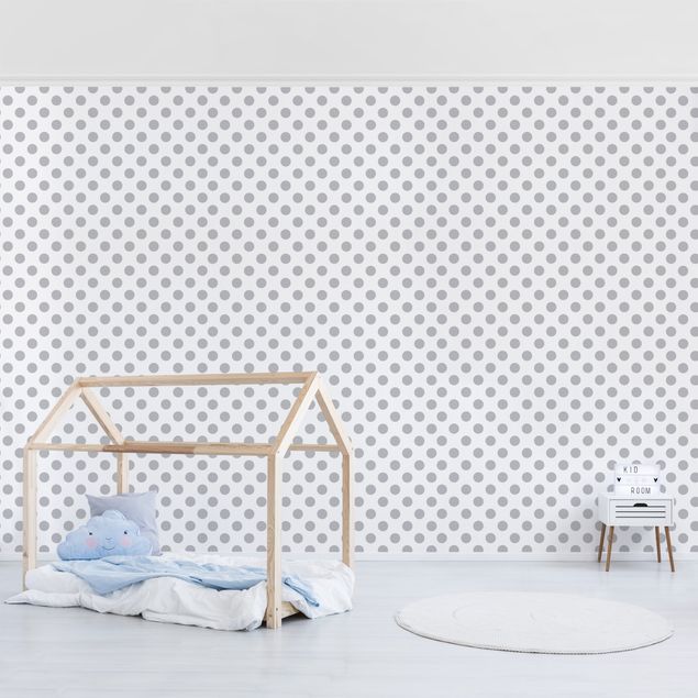 Decoración habitación infantil Dots Grey On White