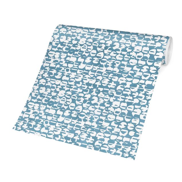 Papel pared azul Moving Dots Blue
