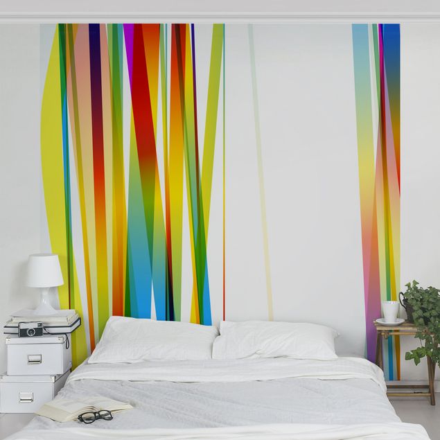 Papeles pintados modernos Rainbow Stripes