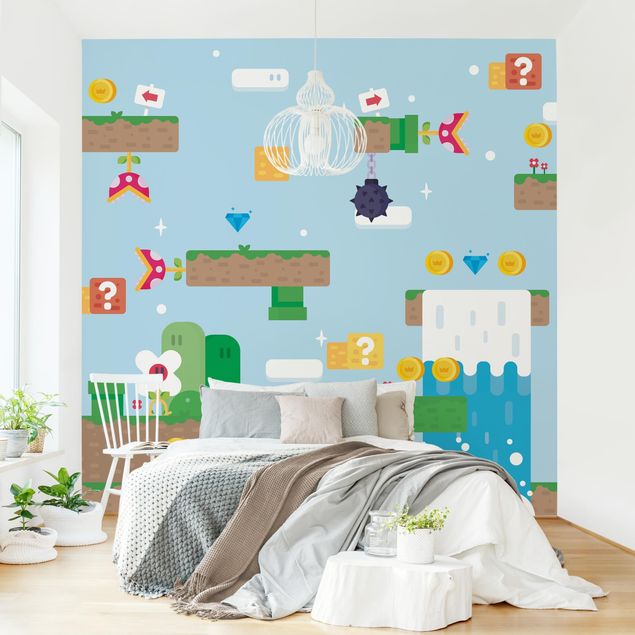 Papel pared vintage Classical Retro Game