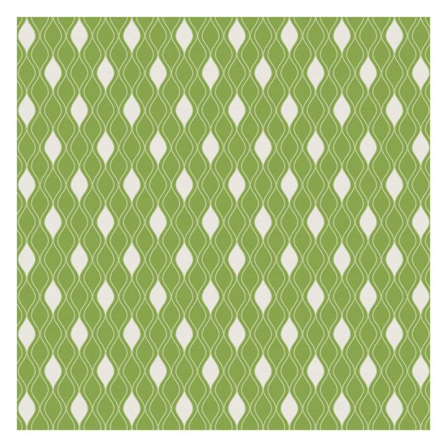 Papel pintado verde Retro Pattern With Sparkling Drops In Light Green