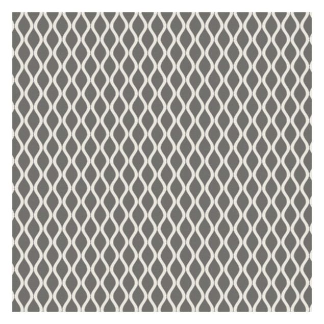 Papel pintado gris Retro Pattern With Sparkling Waves In Anthracite