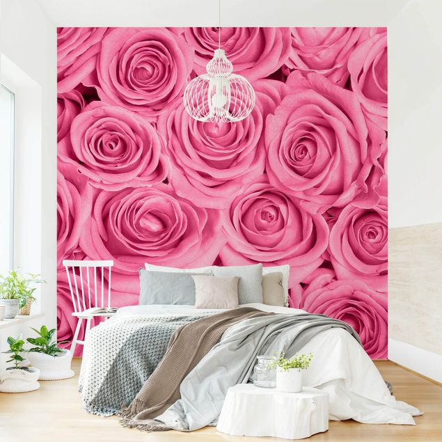 Papel pintado rosas Pink Roses