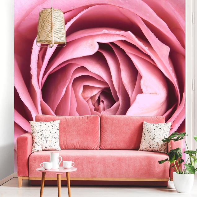 Papel pintado rosas Pink Rose Blossom