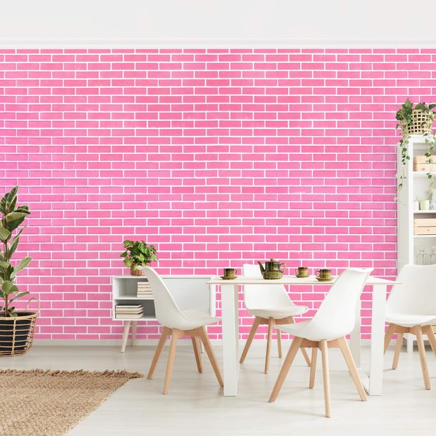 Decoración cocina Pink Brick Wall