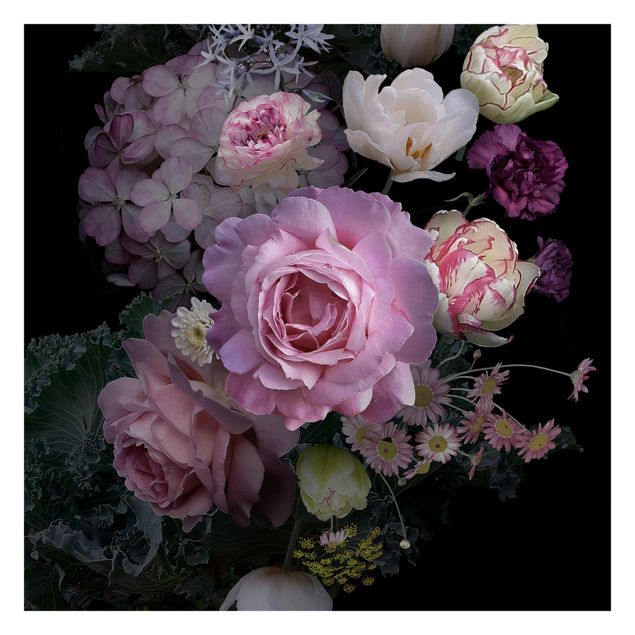 Papel pared rosa Bouquet Of Gorgeous Roses