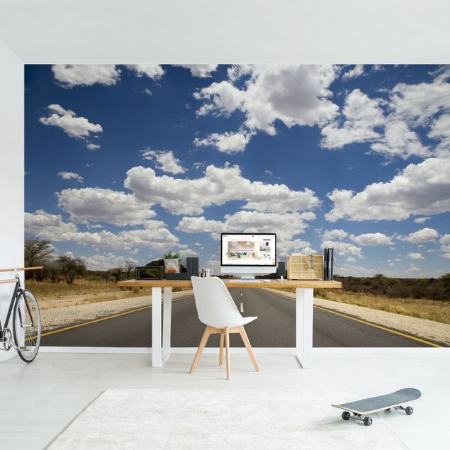 Papel pintado cielo nubes Route 66