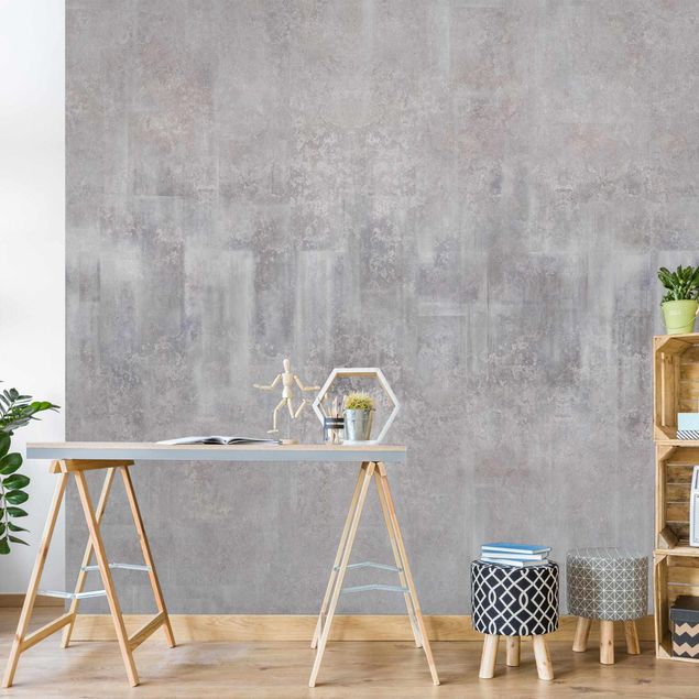 Papel pintado salón moderno Rustic Concrete Pattern Grey