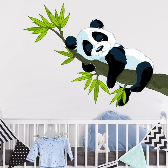 Vinilos selva Sleeping panda