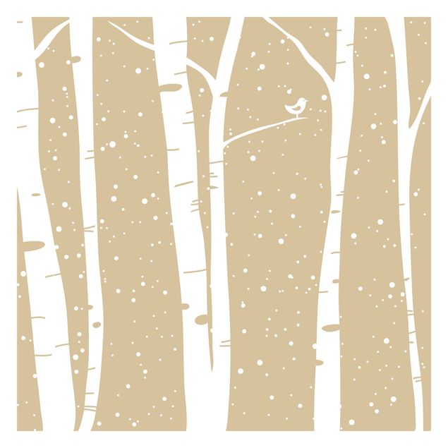 Papeles pintados Snowconcert Between Birches
